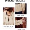imageRuncati Mens Medieval Pirate Shirt Steampunk Viking Renaissance Long Sleeve Lace Up Scottish Halloween Costume TopsBeige