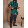 imageRuncati Mens Medieval Pirate Tunic Renaissance Viking Knight Costume Linen Short Sleeve LARP Halloween TopsDark Green