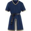 imageRuncati Mens Medieval Pirate Tunic Renaissance Viking Knight Costume Linen Short Sleeve LARP Halloween TopsNavy