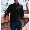 imageRuncati Mens Pirate Medieval Shirts Ruffle Steampunk Victorian Cosplay Costume Gothic Renaissance Shirt Viking TopsBlack