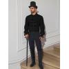 imageRuncati Mens Pirate Shirt Ruffle Victorian Renaissance Vampire Poet Puffy Shirts Gothic Steampunk Medieval CostumeBlack