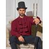 imageRuncati Mens Pirate Shirt Ruffle Victorian Renaissance Vampire Poet Puffy Shirts Gothic Steampunk Medieval CostumeBurgundy