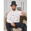 imageRuncati Mens Pirate Shirt Ruffle Victorian Renaissance Vampire Poet Puffy Shirts Gothic Steampunk Medieval CostumeWhite