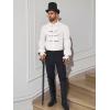imageRuncati Mens Pirate Shirt Ruffle Victorian Renaissance Vampire Poet Puffy Shirts Gothic Steampunk Medieval CostumeWhite