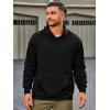 imageRuncati Mens Pullover Hoodies Long Sleeve Casual Lightweight Fashion Hooded Sweatshirt with Kanga PocketsBlack