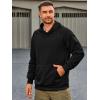 imageRuncati Mens Pullover Hoodies Long Sleeve Casual Lightweight Fashion Hooded Sweatshirt with Kanga PocketsBlack