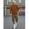 imageRuncati Mens Pullover Hoodies Long Sleeve Casual Lightweight Fashion Hooded Sweatshirt with Kanga PocketsBrown