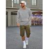 imageRuncati Mens Pullover Hoodies Long Sleeve Casual Lightweight Fashion Hooded Sweatshirt with Kanga PocketsGray