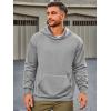 imageRuncati Mens Pullover Hoodies Long Sleeve Casual Lightweight Fashion Hooded Sweatshirt with Kanga PocketsGray