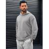 imageRuncati Mens Pullover Hoodies Long Sleeve Casual Lightweight Fashion Hooded Sweatshirt with Kanga PocketsGray