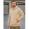 imageRuncati Mens Pullover Hoodies Long Sleeve Casual Lightweight Fashion Hooded Sweatshirt with Kanga PocketsKhaki