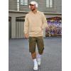 imageRuncati Mens Pullover Hoodies Long Sleeve Casual Lightweight Fashion Hooded Sweatshirt with Kanga PocketsKhaki