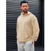 imageRuncati Mens Pullover Hoodies Long Sleeve Casual Lightweight Fashion Hooded Sweatshirt with Kanga PocketsKhaki