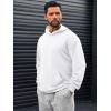 imageRuncati Mens Pullover Hoodies Long Sleeve Casual Lightweight Fashion Hooded Sweatshirt with Kanga PocketsWhite