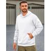 imageRuncati Mens Pullover Hoodies Long Sleeve Casual Lightweight Fashion Hooded Sweatshirt with Kanga PocketsWhite