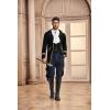 imageRuncati Mens Steampunk Victorian Jacket Gothic Tailcoat Costume Vintage Tuxedo Viking Renaissance Pirate Halloween CoatsBlackx