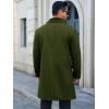 imageRuncati Mens Trench Coat Double Breasted Notched Collar Fleece Jacket Slim Fit Fall Winter Fuzzy Pea Coats Warm OvercoatArmy Green