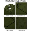 imageRuncati Mens Trench Coat Double Breasted Notched Collar Fleece Jacket Slim Fit Fall Winter Fuzzy Pea Coats Warm OvercoatArmy Green