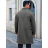 imageRuncati Mens Trench Coat Double Breasted Notched Collar Fleece Jacket Slim Fit Fall Winter Fuzzy Pea Coats Warm OvercoatDark Gray
