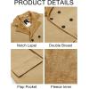 imageRuncati Mens Trench Coat Double Breasted Notched Collar Fleece Jacket Slim Fit Fall Winter Fuzzy Pea Coats Warm OvercoatKhaki