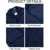 imageRuncati Mens Trench Coat Double Breasted Notched Collar Fleece Jacket Slim Fit Fall Winter Fuzzy Pea Coats Warm OvercoatNavy