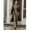 imageRuncati Mens Trench Coat Double Breasted Notched Lapel Casual Belted Windbreaker Fall Classic Long Jacket OvercoatArmy Green