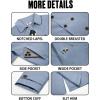 imageRuncati Mens Trench Coat Double Breasted Notched Lapel Casual Belted Windbreaker Fall Classic Long Jacket OvercoatGrey