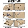 imageRuncati Mens Trench Coat Double Breasted Notched Lapel Casual Belted Windbreaker Fall Classic Long Jacket OvercoatKhaki