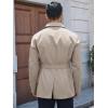 imageRuncati Mens Trench Coat Double Breasted Notched Lapel Jacket Casual Belted Windbreaker OvercoatApricot