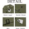 imageRuncati Mens Trench Coat Double Breasted Notched Lapel Jacket Casual Belted Windbreaker OvercoatArmy Green