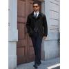 imageRuncati Mens Trench Coat Double Breasted Notched Lapel Jacket Casual Belted Windbreaker OvercoatBlack