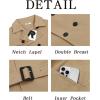 imageRuncati Mens Trench Coat Double Breasted Notched Lapel Jacket Casual Belted Windbreaker OvercoatKhaki