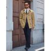 imageRuncati Mens Trench Coat Double Breasted Notched Lapel Jacket Casual Belted Windbreaker OvercoatKhaki