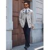 imageRuncati Mens Trench Coat Double Breasted Notched Lapel Jacket Casual Belted Windbreaker OvercoatLight Grey