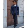 imageRuncati Mens Trench Coat Double Breasted Notched Lapel Jacket Casual Belted Windbreaker OvercoatNavy