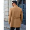 imageRuncati Mens Trench Coat Double Breasted Stand Collar Pea Coat Casual Fall Winter Warm Mid Long OvercoatKhaki