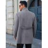 imageRuncati Mens Trench Coat Double Breasted Stand Collar Pea Coat Casual Fall Winter Warm Mid Long OvercoatLight Grey
