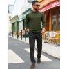 imageRuncati Mens Turtleneck Sweater Casual Knitted Pullover Raglan Sleeve Fall Winter Thermal SweatersArmy Green