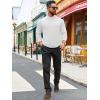 imageRuncati Mens Turtleneck Sweater Casual Knitted Pullover Raglan Sleeve Fall Winter Thermal SweatersWhite