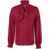 imageRuncati Mens Pirate Medieval Shirts Ruffle Steampunk Victorian Cosplay Costume Gothic Renaissance Shirt Viking TopsRed