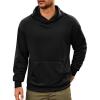 imageRuncati Mens Pullover Hoodies Long Sleeve Casual Lightweight Fashion Hooded Sweatshirt with Kanga PocketsBlack