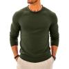 imageRuncati Mens Turtleneck Sweater Casual Knitted Pullover Raglan Sleeve Fall Winter Thermal SweatersArmy Green