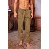 imageMens Medieval Ankle Pants Viking Pirate Renaissance Costume Lace Up Tapered Banded Navigator Casual Trousers01 Khaki