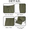 imageRuncati Mens Banded Ankle Pants Medieval Renaissance Viking Pirate Lace Up Halloween Cotton Gothic Costume TrousersArmy Green
