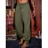 imageRuncati Mens Banded Ankle Pants Medieval Renaissance Viking Pirate Lace Up Halloween Cotton Gothic Costume TrousersArmy Green