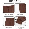 imageRuncati Mens Banded Ankle Pants Medieval Renaissance Viking Pirate Lace Up Halloween Cotton Gothic Costume TrousersBrown