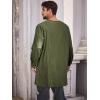 imageRuncati Mens Medieval Pirate Costume Tunic Renaissance Viking Lace Up Cotton Shirts Knight Warrior LARP Halloween TopsArmy Green