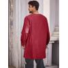 imageRuncati Mens Medieval Pirate Costume Tunic Renaissance Viking Lace Up Cotton Shirts Knight Warrior LARP Halloween TopsDark Red