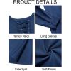 imageRuncati Mens Medieval Pirate Costume Tunic Renaissance Viking Lace Up Cotton Shirts Knight Warrior LARP Halloween TopsNavy