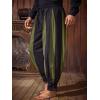 imageRuncati Mens Medieval Pirate Pants Renaissance Viking Navigator Colonial Cotton Halloween Costume Harem PantsArmy Green